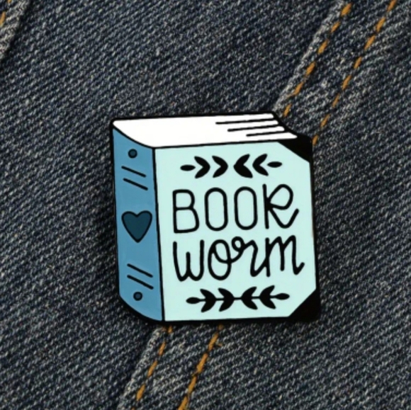 Book Worm Tack Pin - Picture 1 of 1